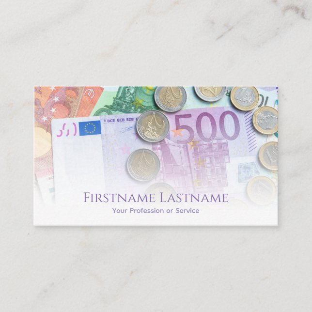 Élégant carte de visite d'argent pour les experts  (Devant)