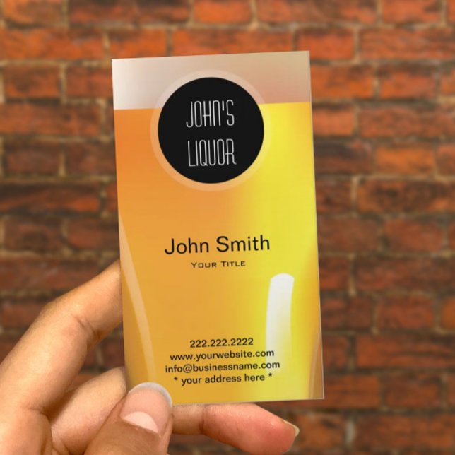 Élégant Carte de visite de la Boutique/Bar Black D (Créateur téléchargé)