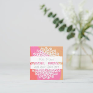 Élégant Carte de visite de logo Mandala multicolor
