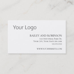 Élégant Carte de visite de logo personnalisé