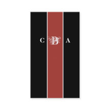 Élégant Carte de visite de monogramme de tourbillo