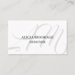 Élégant Carte de visite de monogramme professionne