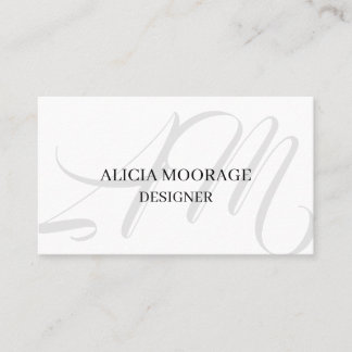 Élégant Carte de visite de monogramme professionne