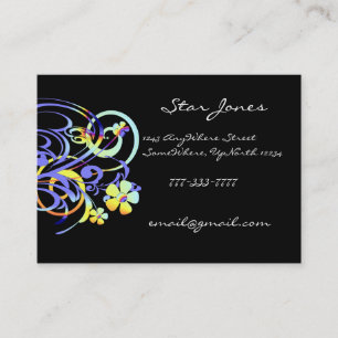 Elégant Carte de visite de tourbillon -Blues et Ja