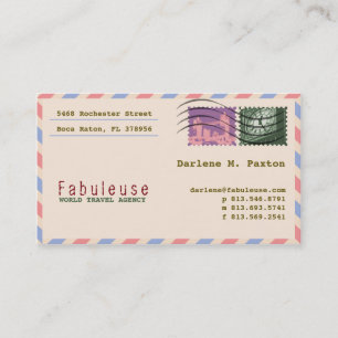 Élégant Carte de visite de voyage européen