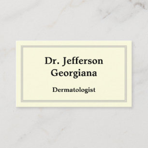 Élégant Carte de visite dermatologue