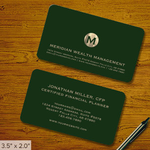 Élégant Carte de visite des services financiers