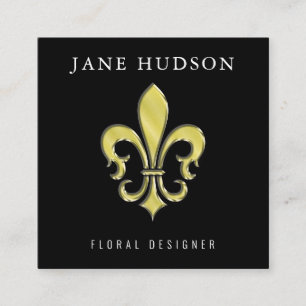 Élégant Carte de visite design Fleur de Lis
