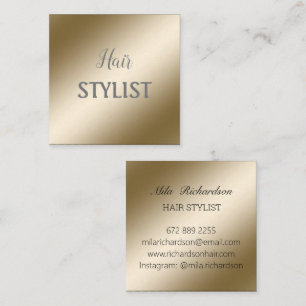 Elégant carte de visite en or métallique moderne j