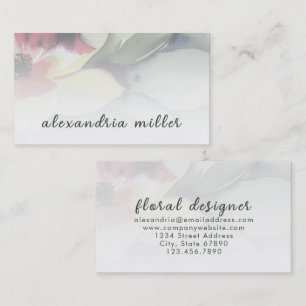 Elégant Carte de visite floral aquarelle