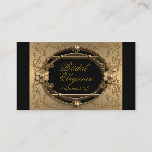 Élégant Carte de visite Gold Frame (Devant)