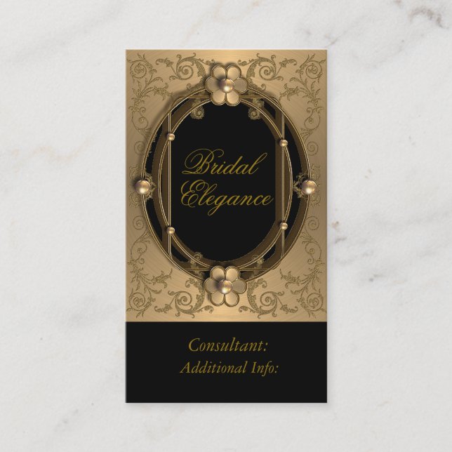 Elégant Carte de visite Gold Frame 2 (Devant)