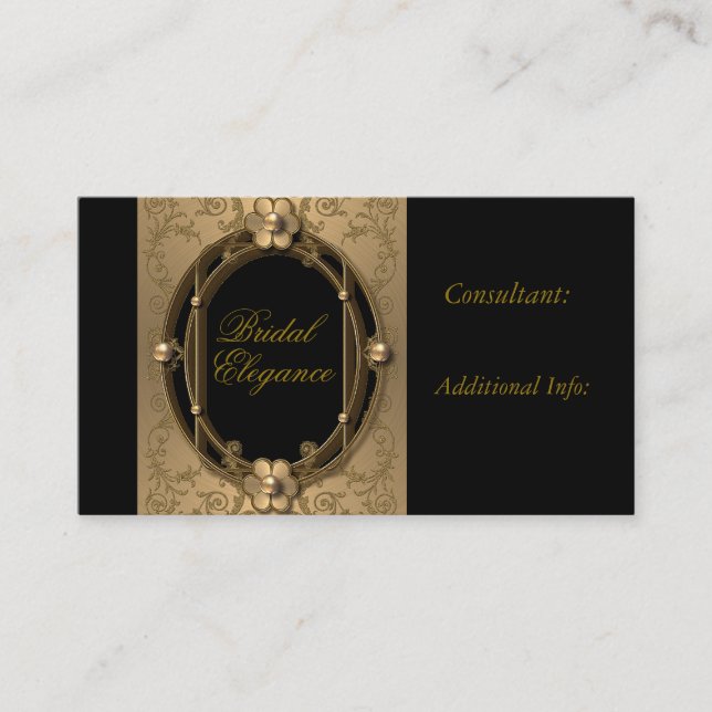 Elégant Carte de visite Gold Frame 3 (Devant)