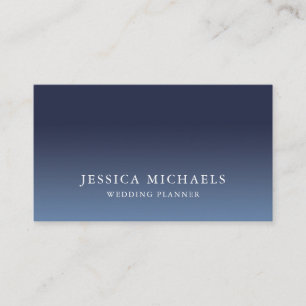 Élégant Carte de visite minimaliste Ombre Bleu