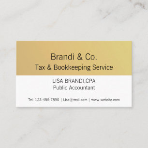 Élégant Carte de visite Modèle de logo Gold Tone