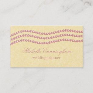 Elégant Carte de visite perles, rose clair