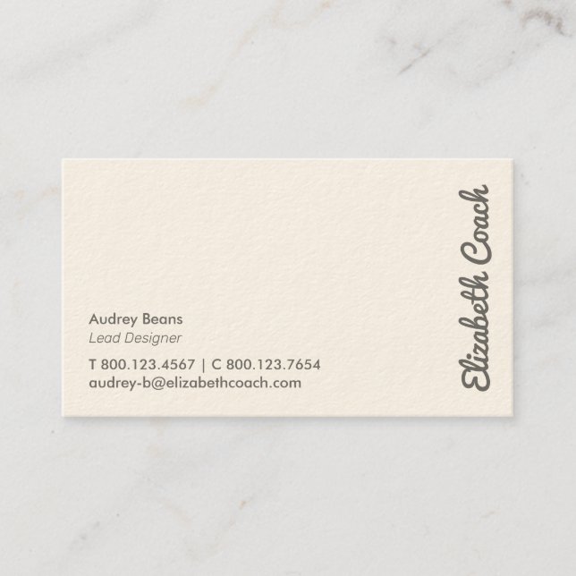 Élégant Carte de visite professionnel minimal (Devant)