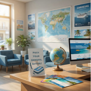 Élégant Carte de visite Voyage de croisière