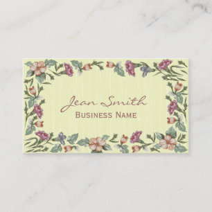 Élégant Carte de visite Wedding planner floral