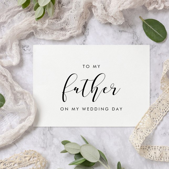 Elégant Carte pour mon père le jour de mon mariage (Créateur téléchargé)