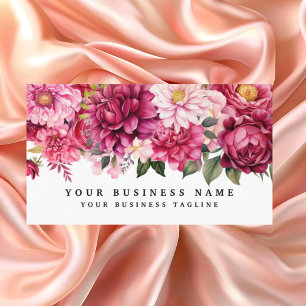 Élégant Cartes de visite de Fleurs Roses Claires