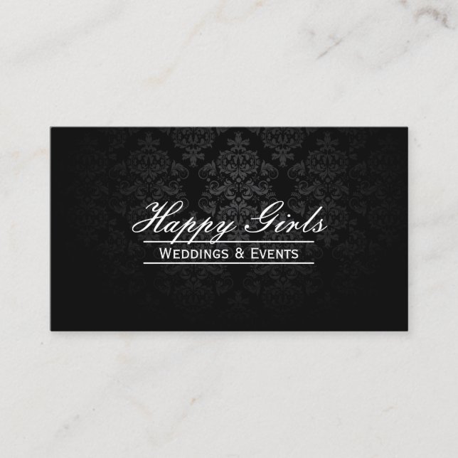 Élégant Cartes de visite de planificateur Mariage  (Devant)