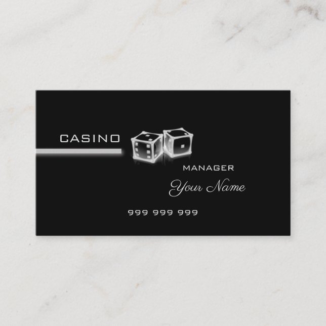 Elegant casino business card (Front)