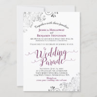Elegant Cassis Purple & Lacy Silver Wedding Parade