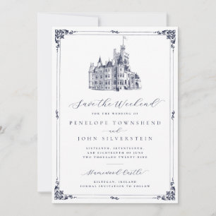 Elegant Castle Border Weekend Wedding Save The Date