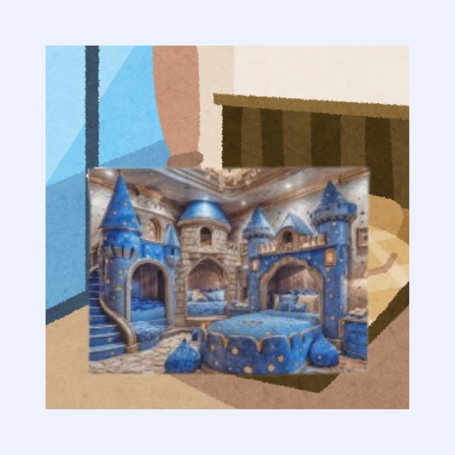 Elegant Castle Rest Playroom Luxury Bed Fleece Blanket (Creator Uploaded)