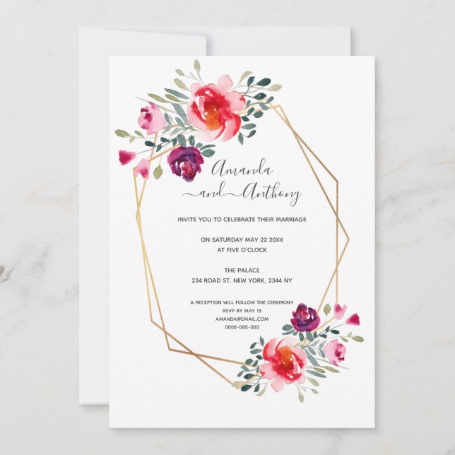 Elegant casual informal minimalist invitation (Front)
