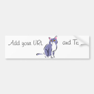 Elegant Cat Bumper Sticker
