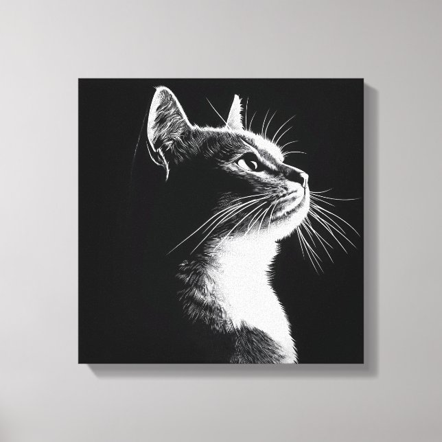 Elegant Cat Canvas Print (Front)