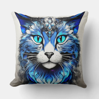     Elegant Cat  cat design Throw Pillow