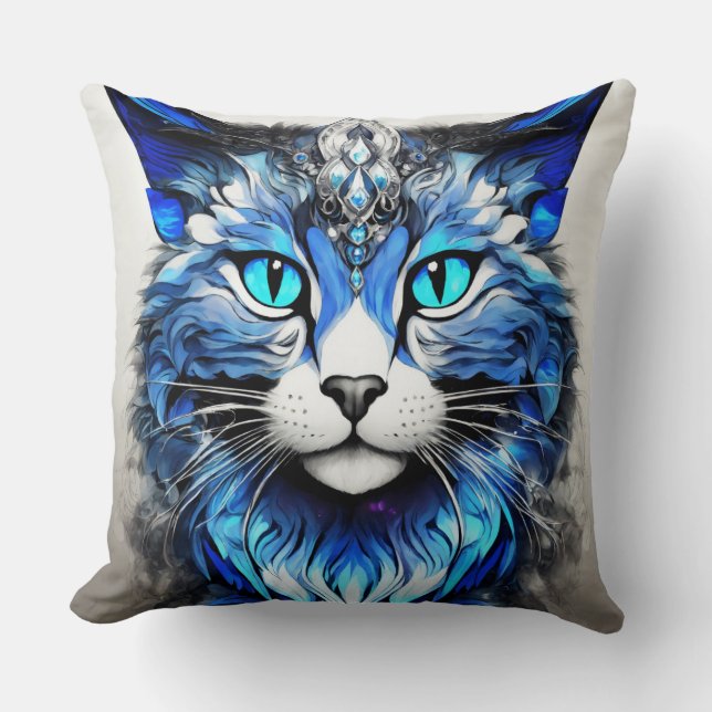     Elegant Cat  cat design Throw Pillow (Front)