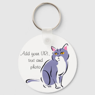Elegant Cat Keychain