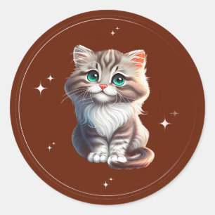 Elegant Cat Lover Sticker cat mom cat dad