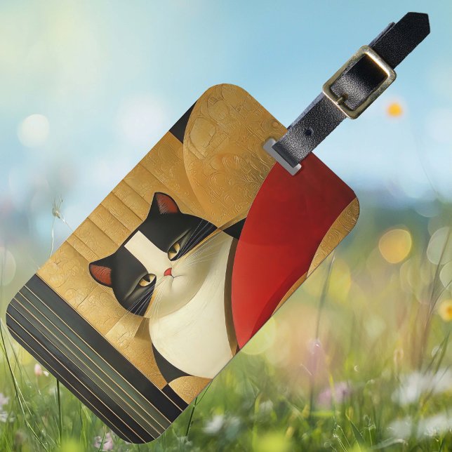Elegant Cat  Luggage Tag (Creator Uploaded)