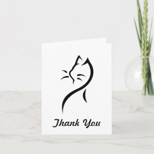 Elegant cat Thank You Note Card
