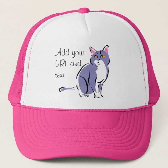 Elegant Cat Trucker Hat (Front)
