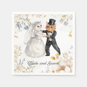 Elegant Cat Wedding Cute & Classy Cat Napkin