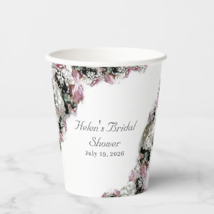 Elegant Catholic Bridal Shower Paper Cups