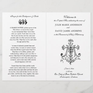 Elegant Catholic Latin Mass Wedding Marian Program