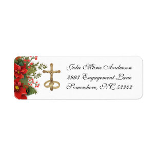 Elegant Catholic Poinsettia Wedding