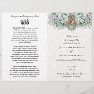 Elegant Catholic Traditional Mass Wedding Program