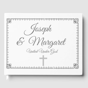Elegant Catholic Wedding Guest Book
