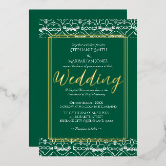 Elegant Catholic Wedding Invitation