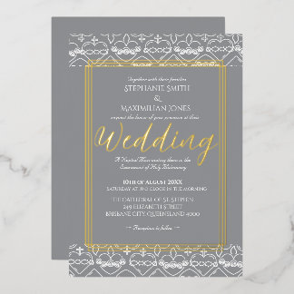 Elegant Catholic Wedding Invitation