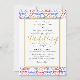Elegant Catholic Wedding Invitation