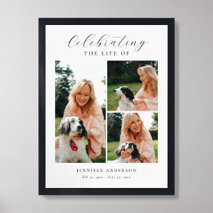 Elegant Celebration of Life 3 Photo Welcome Sign